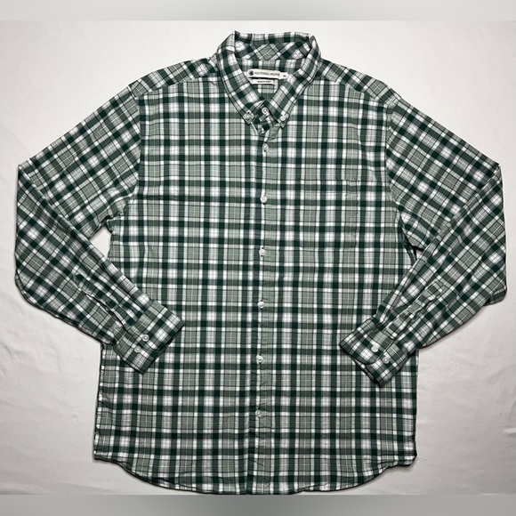 Southern Proper Henning Shirt‎ Green White Plaid Long Sleeve Button down size XL - Picture 1 of 10